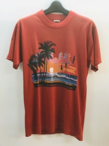 【古着】SAFARI サファリ　Tシャツ　レッド　Mサイズ／／トップス【中古】[☆3][12251-2022070312801]