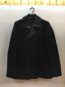 【古着】URBAN RESEARCH　アーバンリサーチ　Pコート ブラック　WME-1541065T アウター ウール　メンズ　Mサイズ　日本製／アウター【中 