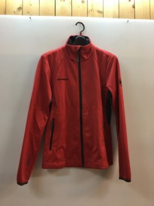 【古着】MAMMUT マムート　Scafell Jacket　ソフトシェルジャケット　レッド　ZIP　ブルゾン　レディース　アウター　Mサイズ　ポリエス 