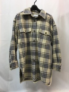 【古着】BEAUTY&YOUTH　UNITED ARROWS　チェック　シャツジャケット　ベージュ×ブルー　レディース／アウター【中古】[☆3][12252-20220