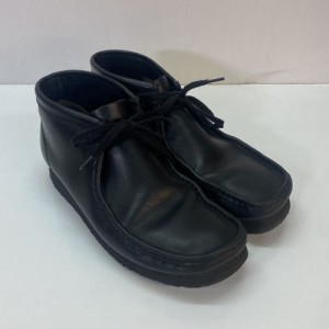 【古着】Clarks クラークス Wallabee Boots ワラビーブーツ レザー 25.5CM メンズ ブラック／メンズ・ブーツ【中古】[☆2][12254-2023042