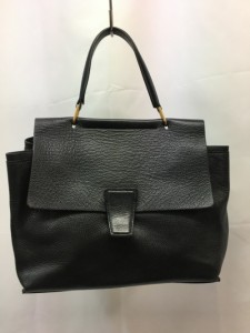 【古着】GIANNI CHIARINI ジャンニ キリアーニ　ハンドバッグ　ブラック　保管袋付き／バッグ【中古】[☆2][12255-2023050112206]