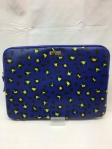 【古着】kate spade　ケイトスペード　クラッチバッグ　レザー　ブルー／バッグ【中古】[☆3][12255-2023052312202]