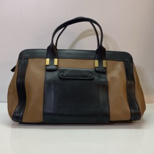 【古着】Chloe クロエ 1-14-50-65?ハンドバッグ レディース レザー バイカラー ブラック ブラウン／バッグ【中古】[☆2][12255-20230527