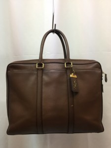 【古着】COACH コーチ　ブリーフケース　ストラップ 保管袋付き　レザー　ブラウン／バッグ【中古】[☆2][12255-2023082412205]