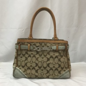 【古着】COACH コーチ NH05Q-1447 ハンドバッグ ベルト シグネチャー レディース ブラウン／バッグ【中古】[☆2][12255-2022052512503]