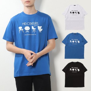 Tシャツ カットソー 半袖 イラスト プリント ロゴ クルーネック コットン ユニセックス メンズ トップス ホワイト ブルー ブラック SALE 