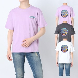 Tシャツ カットソー ロゴ バックプリント イラスト コットン 綿100% 丸首 クルーネック 半袖 夏 おしゃれ ユニセックス トップス メンズ 