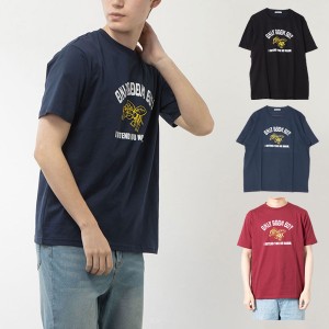 Tシャツ カットソー 半袖 クルーネック プリント コットン 綿100％ ユニセックス トップス メンズ ブラック ネイビー ワイン SALE セール