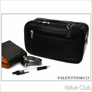【高級ブランド】 本馬革 セカンドバッグ VALENTINI&CO ブラック HM-84ｍ