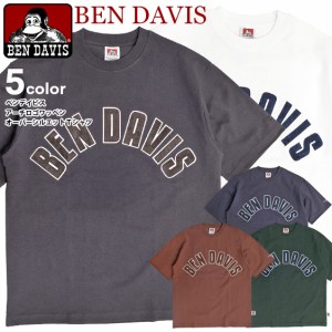 BEN DAVIS Tシャツ ベンデイビス 2023 アーチロゴ ワッペン オーバーサイズ 半袖Tシャツ メンズ ビッグTシャツ BEN-2004