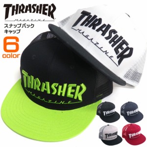 THRASHER キャップ ロゴ刺繍 メッシュキャップ スラッシャー ロゴ 帽子 スナップバック THRASHER-1054