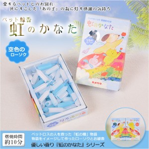 ペットの為に灯す専用ローソク【爽やかな空色：虹のかなた ローソク】仏壇・仏具　ローソク　小型仏壇　ミニ仏壇　手元供養