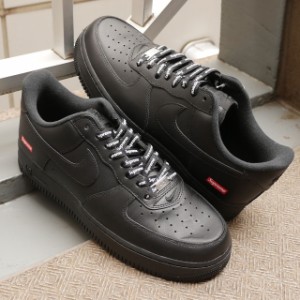 新品 シュプリーム SUPREME x ナイキ NIKE AIR FORCE 1 LOW エアフォース1 BLACK/BLACK CU9225-001 フットウェア