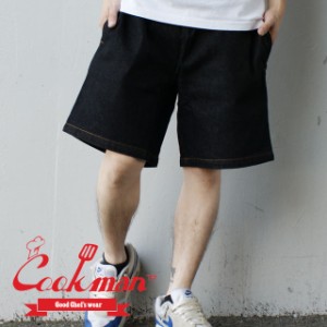 新品 クックマン Cookman Chef Short Pants シェフパンツ ショーツ ショートパンツ DENIM BLACK デニム ブラック パンツ