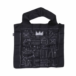 新品 ジャン ミシェル バスキア Jean-Michel Basquiat x ローキー LOQI Crown Bag エコ トートバッグ BLACK ブラック グッズ BUYERS PUSH