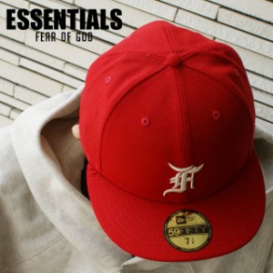 【海外買付】【正規品】【並行輸入品】 新品 ESSENTIALS NEW ERA 59FIFTY FITTED CAP キャップ RED FOG ヘッドウェア