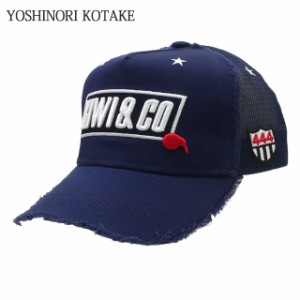 新品 ヨシノリコタケ YOSHINORI KOTAKE x キウィアンドコー KIWI&CO. TWILL MESH CAP キャップ NAVY ネイビー 紺 ヘッドウェア