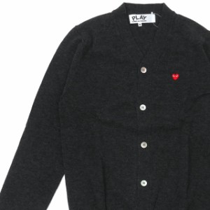 新品 プレイ コムデギャルソン PLAY COMME des GARCONS SMALL RED HEART WOOL CARDIGAN カーディガン CHARCOAL チャコール TOPS