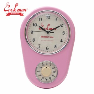 新品 クックマン Cookman Kitchen Clock キッチンクロック 掛け時計 キッチンタイマー時付き LIGHT PINK ライトピンク グッズ