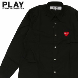 新品 プレイ コムデギャルソン PLAY COMME des GARCONS Red Heart L/S Shirt 長袖シャツ BLACK ブラック 黒 TOPS