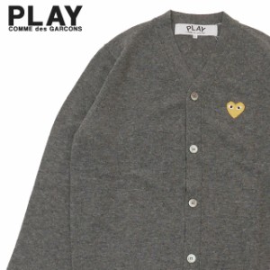 新品 プレイ コムデギャルソン PLAY COMME des GARCONS MENS GOLD HEART WOOL CARDIGAN カーディガン GRAY グレー 灰色 TOPS