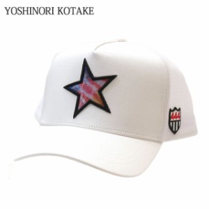 新品 ヨシノリコタケ YOSHINORI KOTAKE x バーニーズ ニューヨーク BARNEYS NEWYORK BLACK LINE SPANGLE STAR MESH CAP キャップ WHITE 