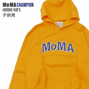 新品 モマ MoMA x チャンピオン Champion Hoodie Kid's 子供用 プルオーバーパーカー YELLOW イエロー キッズ SWT/HOODY