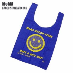 新品 モマ MoMA x バグゥ BAGGU Standard Bag MoMA Happy Face エコバッグ BLUE ブルー 青 グッズ