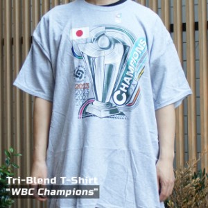 新品 WBC 2023 Champions Tri-Blend T-Shirt 侍ジャパン 日本代表 優勝記念 ロッカルーム Tシャツ Japan Baseball LEGENDS TEE GRAY 海外