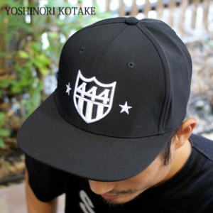 新品 ヨシノリコタケ YOSHINORI KOTAKE 444LOGO BB CAP ベースボール キャップ BLACK ブラック エンブレム ゴルフキャップ スポーツ ヘッ