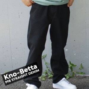 新品 ノーベター Kno-betta 998 STRAIGHT DENIM PANTS ストレート デニムパンツ JET BLACK ジェットブラック パンツ