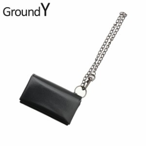 新品 グラウンドワイ Ground Y PVC MINI WALLET ウォレットチェーン 財布 BLACK ブラック 黒 Yohji Yamamoto ヨウジヤマモト プリュス プ