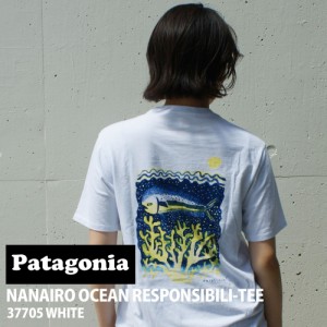 新品 パタゴニア Patagonia Nanairo Ocean Responsibili Tee ナナイロ・オーシャン レスポンシビリティー Tシャツ 37705 WHI(WHITE) アウ