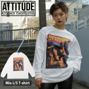 新品 エッセンス essense x アティチュード ATTITUDE Mia L/S T-shirt 長袖Tシャツ ロンティー ロンT WHITE ホワイト 白 TOPS