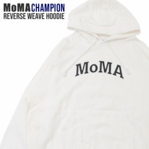 新品 モマ MoMA x チャンピオン Champion Reverse Weave Hoodie リバースウィーブ プルオーバーパーカー WHITE SWT/HOODY