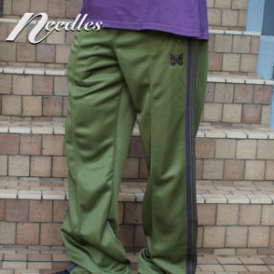 Needles TRACK PANT UNEVEN DYE J0435 総柄 トラックパンツ ブーツカット パンツ カーキ メンズ ニードルス4-0122G∞