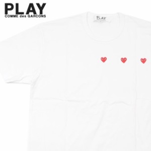新品 プレイ コムデギャルソン PLAY COMME des GARCONS MENS 3 HEART TEE Tシャツ ハート ロゴ T337 半袖Tシャツ