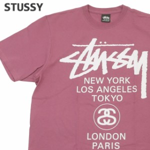 新品 ステューシー STUSSY WORLD TOUR TEE ワールド ツアー Tシャツ スケート ストリート エイトボール ストックロゴ ストゥーシー スチ