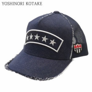 新品 ヨシノリコタケ YOSHINORI KOTAKE STAR WAPPEN LAME MESH CAP メッシュ キャップ エンブレム ゴルフキャップ スポーツ ヘッドウェア