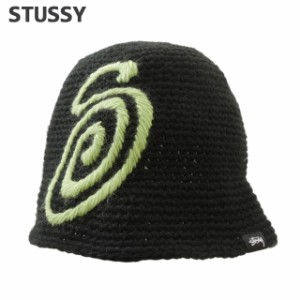 新品 ステューシー STUSSY SWIRLY S KNIT BUCKET HAT バケット ハット バケハ スケート ストリート エイトボール ストックロゴ ストゥー