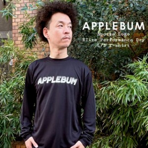 新品 アップルバム APPLEBUM Sports Logo Elite Performance Dry L/S T-shirt 長袖Tシャツ ロンティー ロンT BLACK TOPS