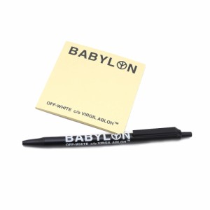 【数量限定特別価格】 新品 OFF WHITE (オフホワイト) x BABYLON LA (バビロン エルエー) Post It Notes (ポストイット) & ボールペン 23