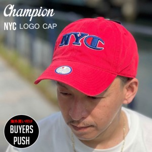 【数量限定特別価格】 新品 ニューヨーク限定 チャンピオン Champion NYC LOGO CAP RED 999005781013 ヘッドウェア BUYERS PUSH