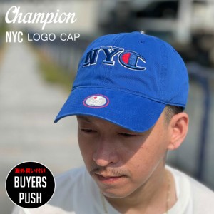 【数量限定特別価格】 新品 ニューヨーク限定 チャンピオン Champion NYC LOGO CAP BLUE 999005781014 ヘッドウェア BUYERS PUSH