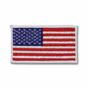 アメリカ軍 星条旗 2枚セット 左肩用(ホワイトエッジ) 縫付タイプ | パッチ ワッペン