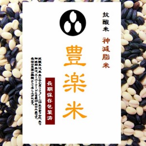 抗酸米 神減脂米 「豊楽米」 100g x 5袋 （黒米 国産・もち麦ミックス）長期保存包装済み（投函便・メール便 送料無料）