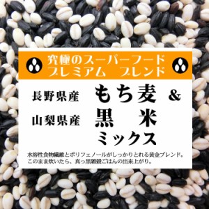 スーパーフード もち麦 & 黒米 国産 ミックス 900g （国内産100％）（投函便・メール便 送料無料）