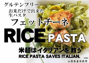 【事業所配送（個人宅不可）】 Rice Pasta 米麺はイタリアンを救う お米だけで出来た 生パスタ フェットチーネ（平麺） 10食 冷凍