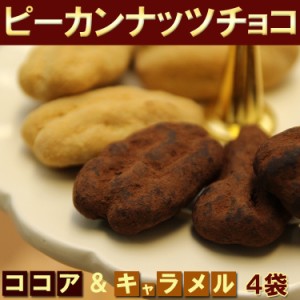 【送料無料】ピーカンナッツチョコ2種4袋セット/着日指定不可/まとめ買い